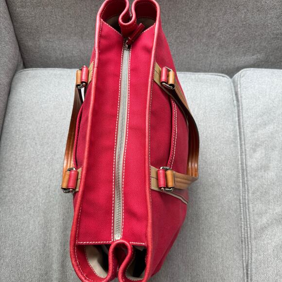 Coach 70157 Large Canvas Carryall Shoulder Totepu500 Red - Picture 2 of 14